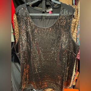 Vince Canito 2x Black sequin tank